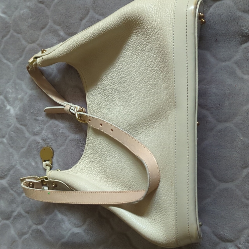 Dooney & Bourke Cream and Tan Shoulder Bag